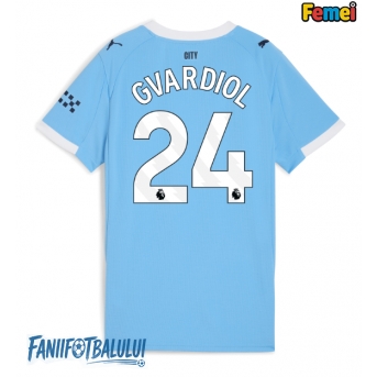 Manchester City Josko Gvardiol #24 Tricou Fotbal Replică 2025-26 Femei Acasa